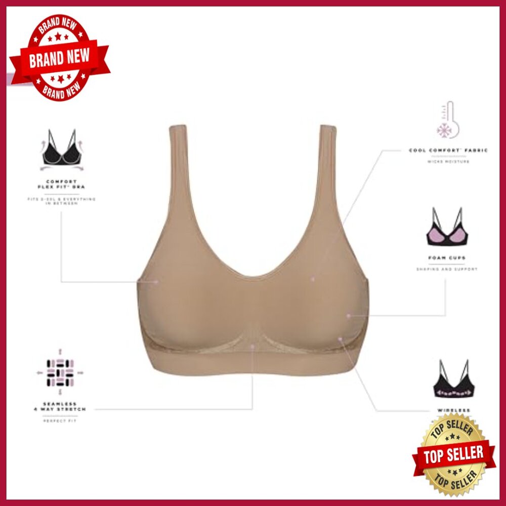 Wireless Full Coverage Bra Seamless Light Support… - image 4